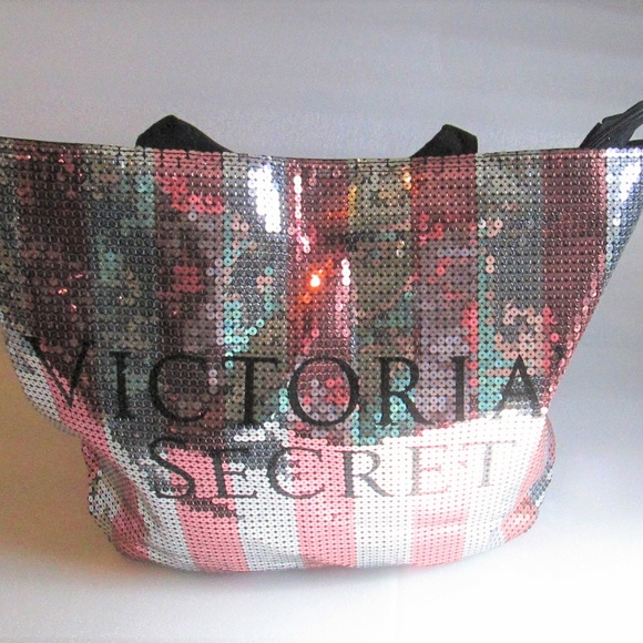 PINK Victoria's Secret Handbags - NWOT Victorias Secret Sequin Overnight/weekend Bag